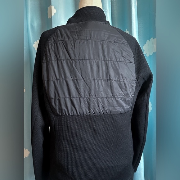 Spyder knit and nylon jacket. Black zip up- L - Picture 2 of 7